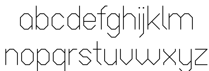 Octagonal Light Font LOWERCASE