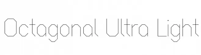Octagonal Ultra Light  font caratteri gratis