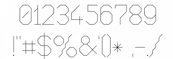 Octagonal Ultra Light フォント その他の文字