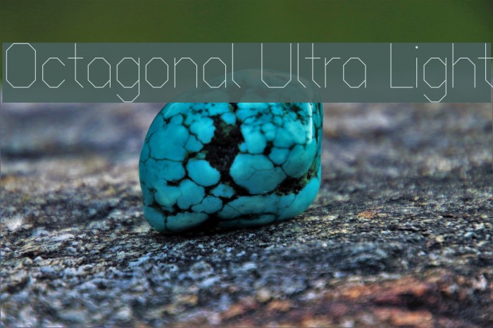 Octagonal Ultra Light Font examples