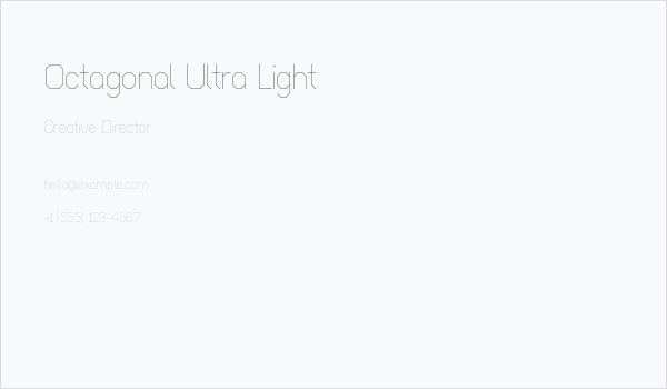Octagonal Ultra Light Business Card