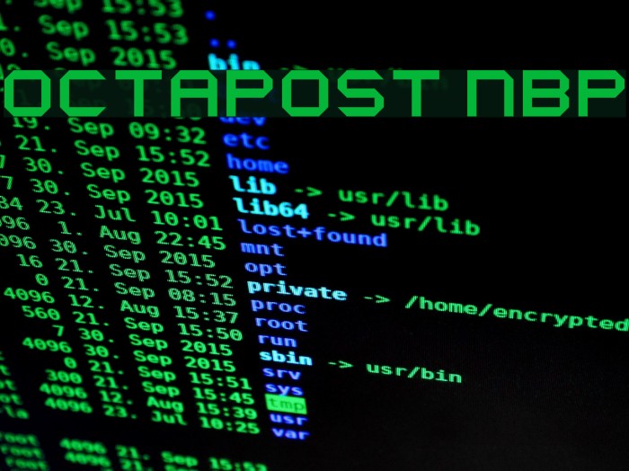 Octapost NBP Font examples