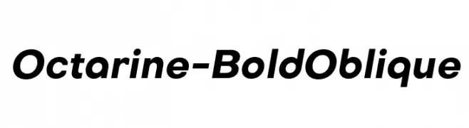 Octarine-BoldOblique  Frei Schriftart Herunterladen