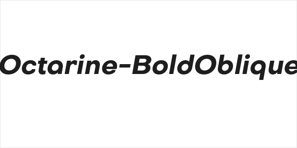 Octarine-BoldOblique Logo