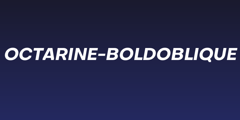 Octarine-BoldOblique Social Header