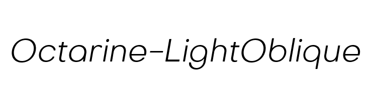 Octarine-LightOblique  免费字体下载