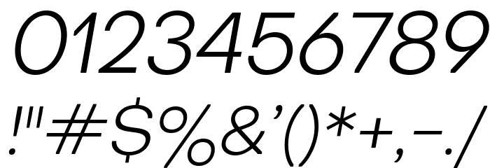 Octarine-LightOblique Font OTHER CHARS