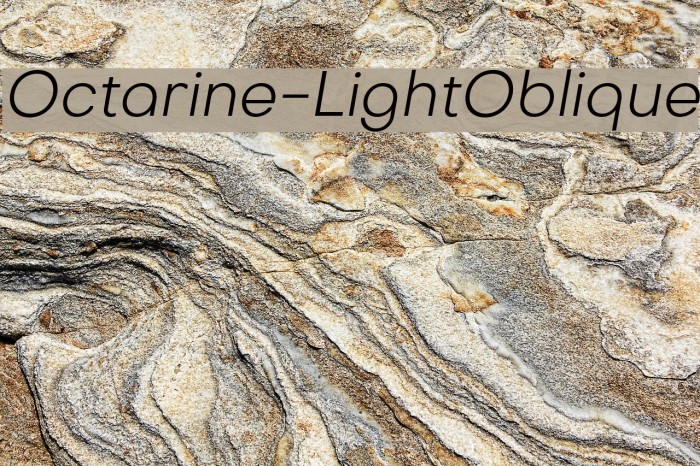 Octarine-LightOblique Font examples