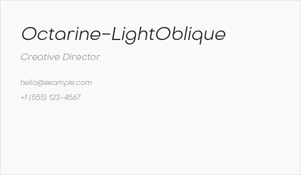 Octarine-LightOblique Business Card