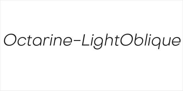 Octarine-LightOblique Logo
