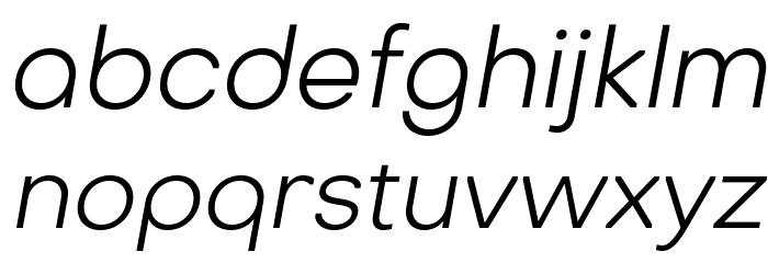 Octarine-LightOblique Font LOWERCASE