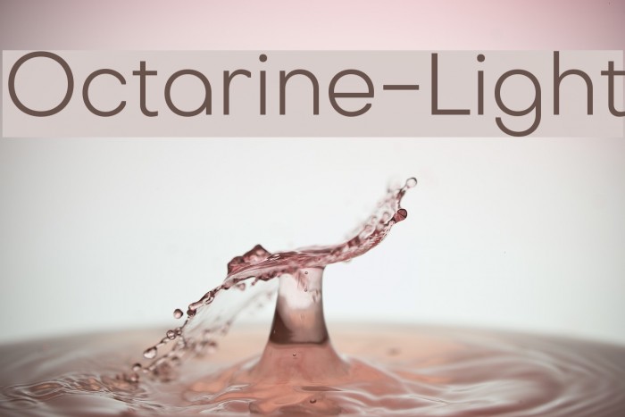 Octarine-Light Font examples