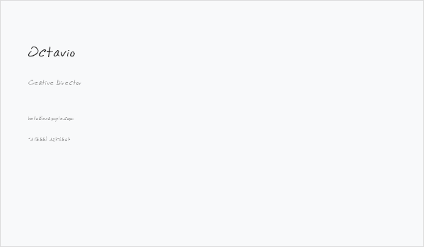 Octavio Business Card