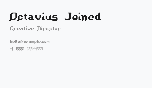 Octavius Joined Business Card