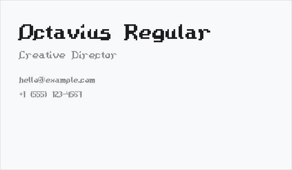 Octavius Regular Business Card