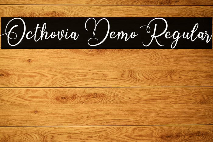 Octhovia Demo Regular Font examples