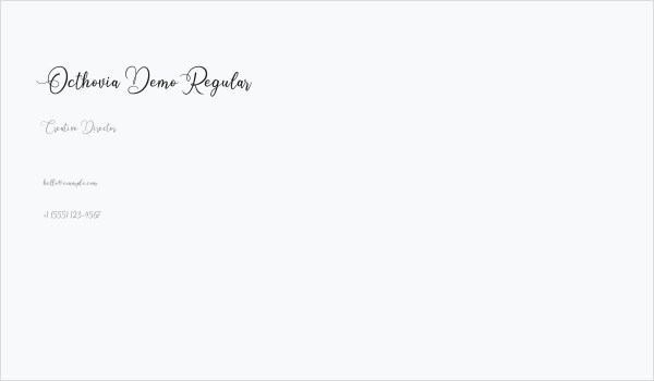 Octhovia Demo Regular Business Card