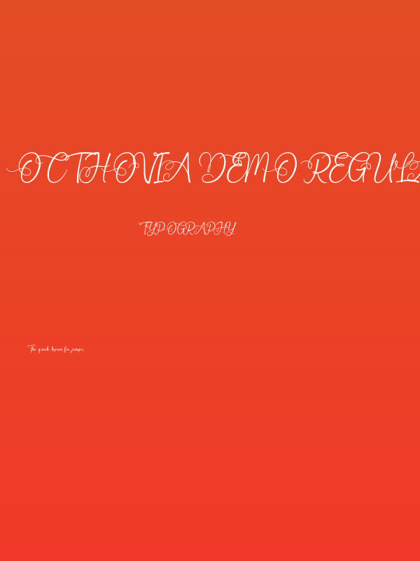 Octhovia Demo Regular Poster