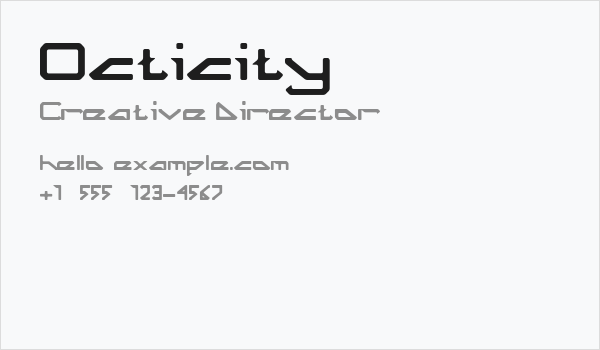 Octicity Business Card
