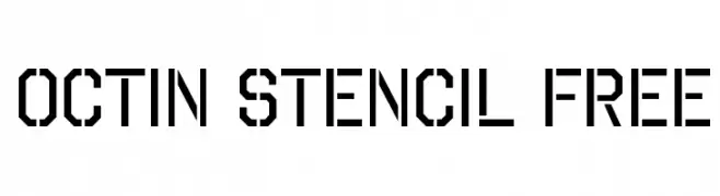 Octin Stencil Free  Descarca Fonturi Gratis
