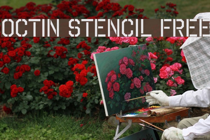 Octin Stencil Free フォント examples