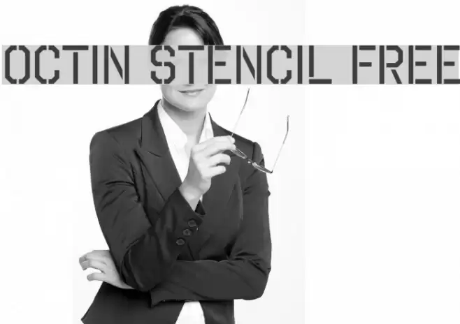 Octin Stencil Free Шрифта examples