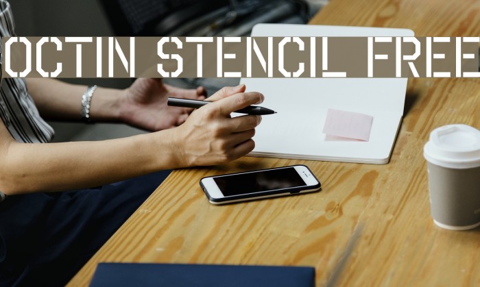 Octin Stencil Free フォント examples