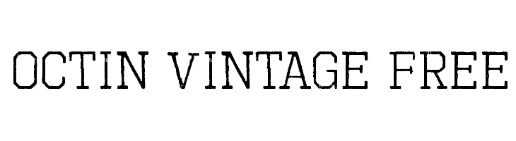 Octin Vintage Free Font