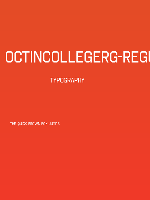 OctinCollegeRg-Regular Poster
