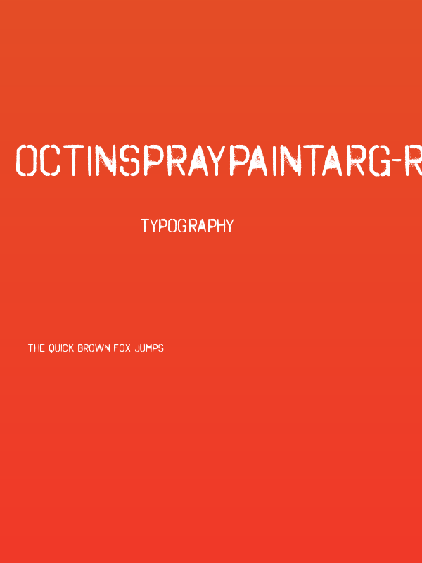 OctinSpraypaintARg-Regular Poster