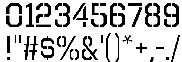 OctinStencilRg-Regular Font OTHER CHARS