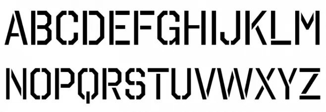 OctinStencilRg-Regular 字体 大写