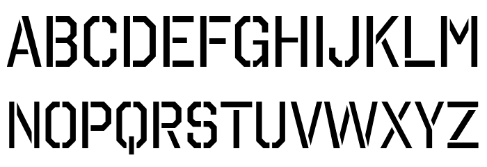 OctinStencilRg-Regular Font LOWERCASE