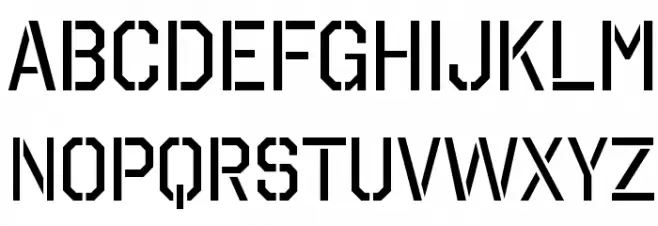 OctinStencilRg-Regular フォント 大文字