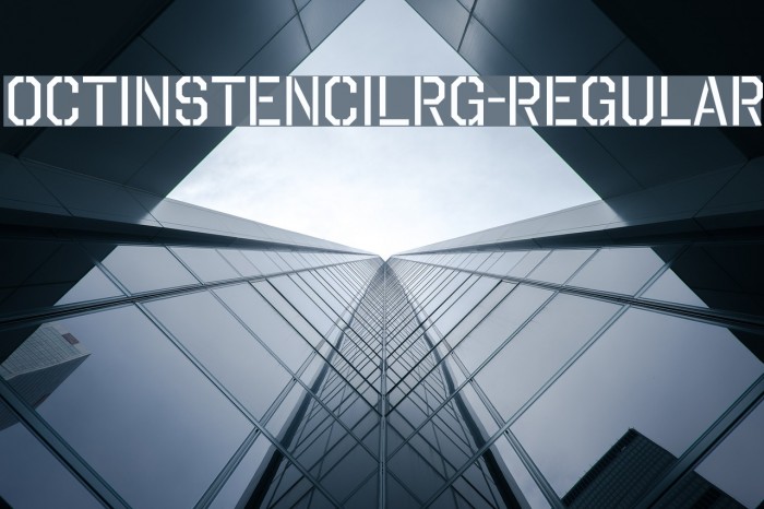 OctinStencilRg-Regular Font examples