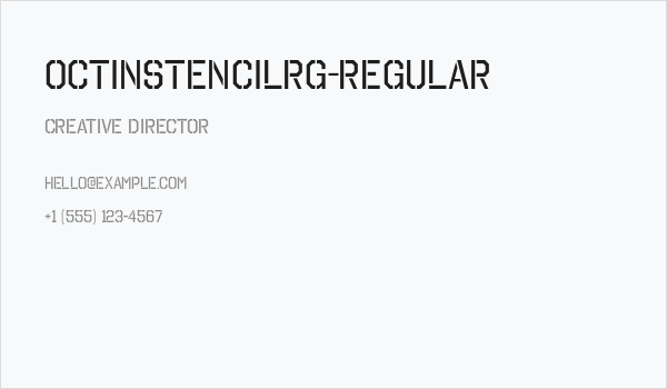 OctinStencilRg-Regular Business Card