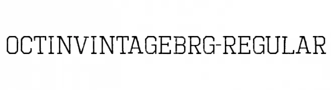 OctinVintageBRg-Regular  フリーフォントのダウンロード