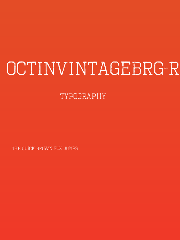 OctinVintageBRg-Regular Poster