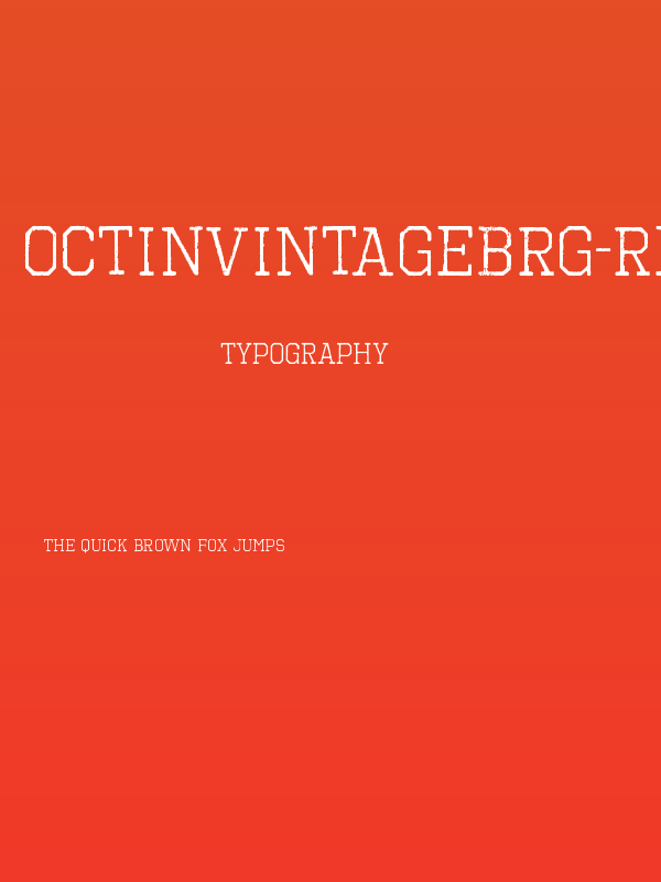 OctinVintageBRg-Regular Poster
