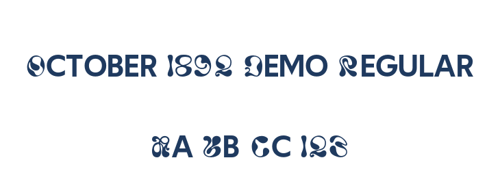 October 1892 Demo Regular Font Preview