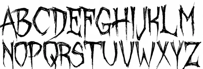 October Crow Шрифта ВЕРХНИЙ