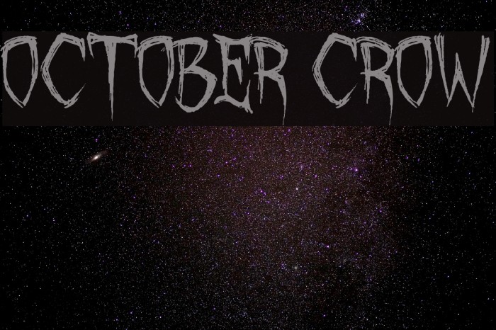 October Crow Font examples