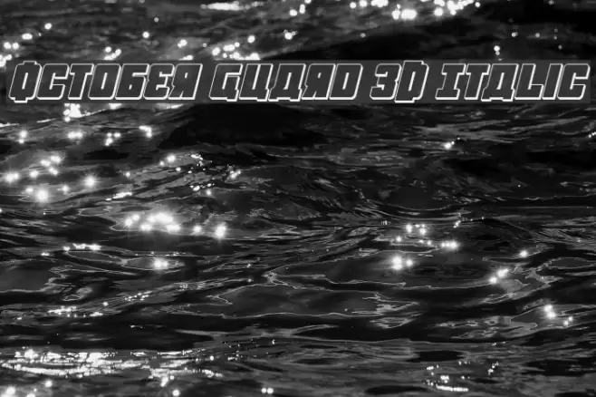 October Guard 3D Italic Font examples