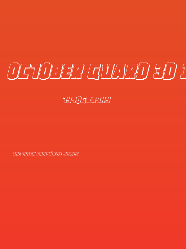 October Guard 3D Italic Poster