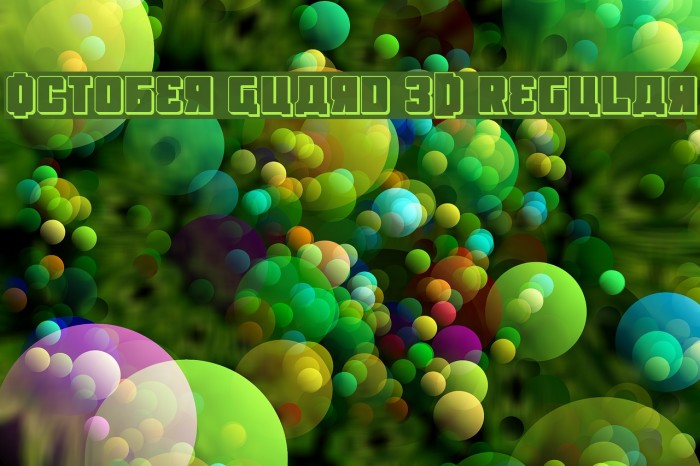 October Guard 3D Regular Font examples