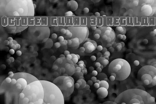 October Guard 3D Regular Caratteri examples