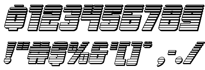 October Guard Chrome Italic Font OTHER CHARS