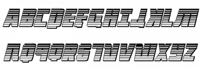 October Guard Chrome Italic Fonte MAIÚSCULAS
