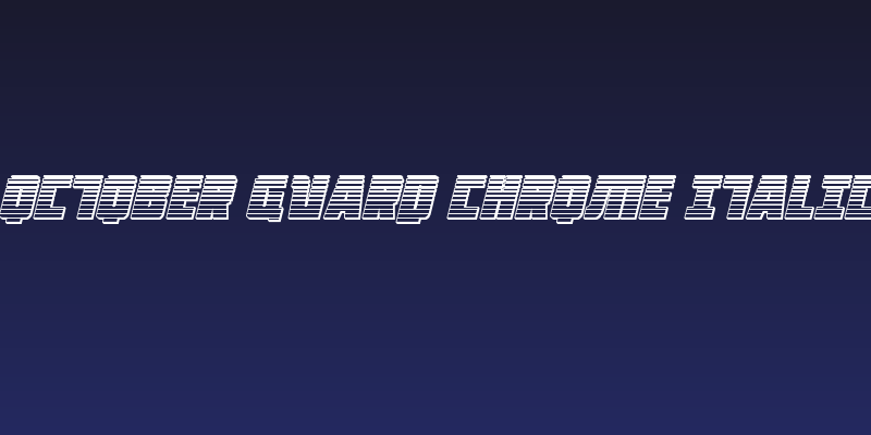 October Guard Chrome Italic Social Header