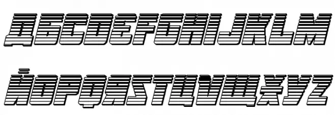 October Guard Chrome Italic خط أحرف صغيرة